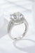 Luxurious 5 Carat Moissanite Split Shank Sterling Silver Ring - Sleek and Contemporary