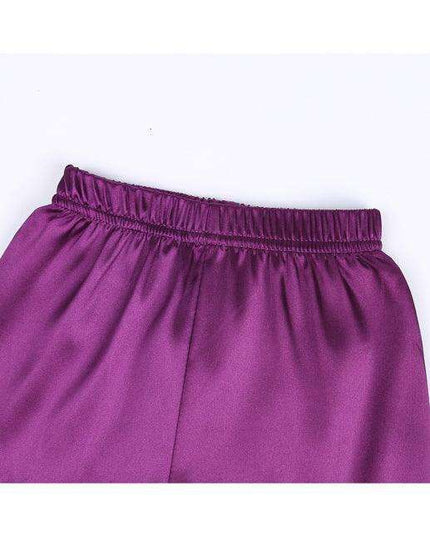 Elegant Kids' Long Sleeve Satin Sleepwear Set