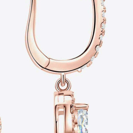 Radiant Moissanite Teardrop Earrings - Sterling Silver Sophistication