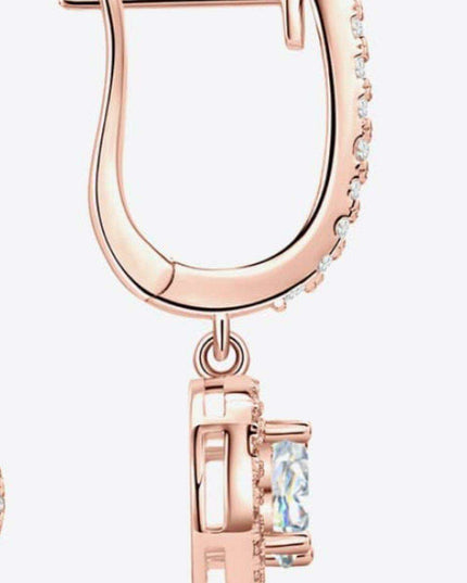 Radiant Moissanite Teardrop Earrings - Sterling Silver Sophistication