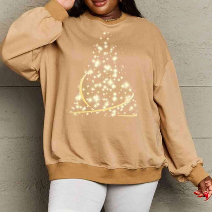 Cozy Affection Oversized Graphic Crewneck Sweater