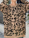 Leopard Round Neck Tunic Sweater Trendsi
