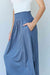 Elegant Dusty Blue High Waist Maxi Skirt - Chic Comfort and Versatility