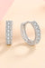 Radiant Lab-Diamond Sterling Silver Huggie Earrings with Stylish Care Instructions