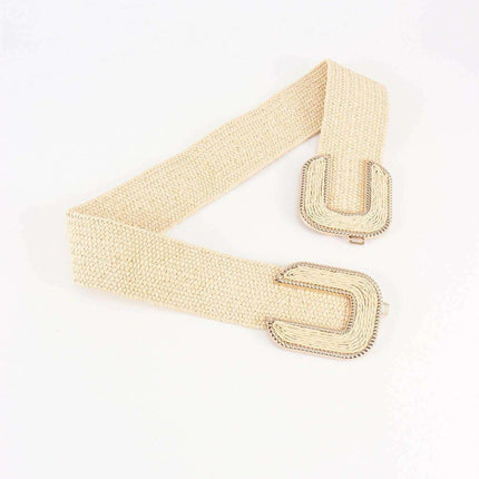 Chic Braided Waist Belt with Textured Design