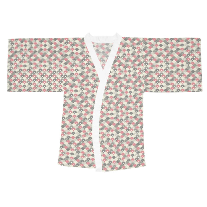 Exquisite Japanese Floral Long Sleeve Kimono Robe with Customizable Artistry