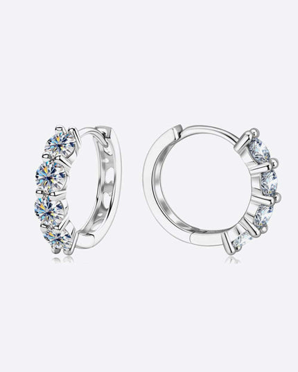 Luminous 2.4 Carat Moissanite Sterling Silver Earrings - Elegance Redefined