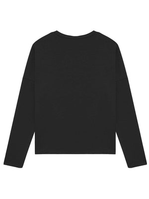 Full Size Graphic Round Neck Sweatshirt-Trendsi-Black-S-Très Elite