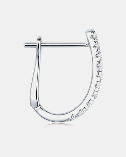 Radiant Elegance: Sterling Silver Lab-Grown Diamond Earrings in Luxurious Presentation Box