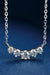Luxurious Moissanite Brilliance: Sterling Silver Necklace with Lab-Diamond Sparkle