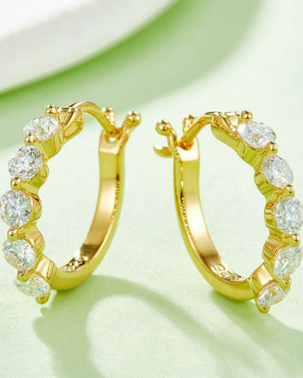 Opulent 1 Carat Lab-Diamond Sterling Silver Earrings - Platinum, Gold, or Rose Gold Plated