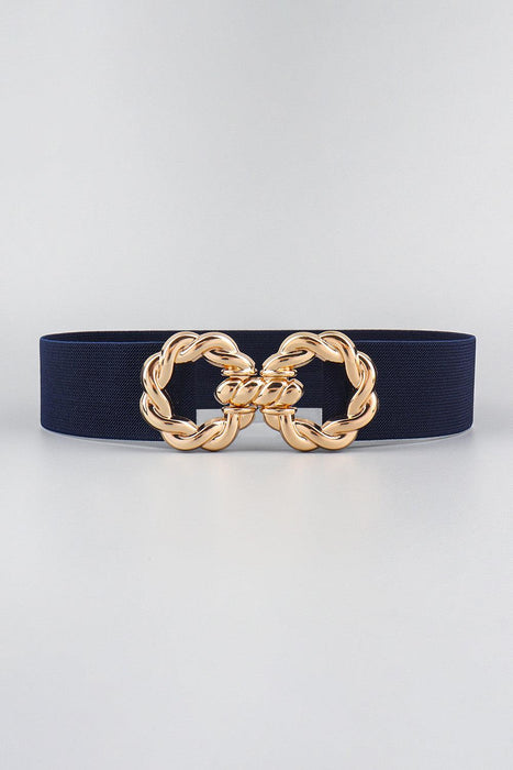 Elevated Style: Elastic Zinc Alloy Belt with Chic Buckle