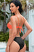 Chic Contrast Cutout Bikini Set with Tie Back Styling