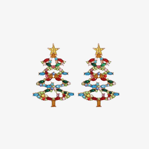 Sparkling Holiday Festive Christmas Tree Earrings