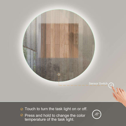 Sleek Beveled Frameless LED Mirror for Illuminated Bathroom Elegance