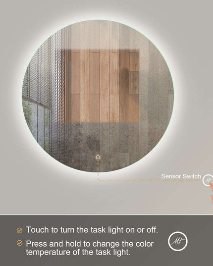 Sleek Beveled Frameless LED Mirror for Illuminated Bathroom Elegance