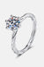 1 Carat Dazzling Moissanite Ring with Twisted 6-Prong Setting