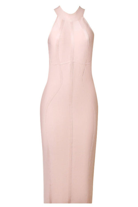 Sophisticated Mock Neck Dress with Chic Seam Embellishment