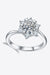 Exquisite 1 Carat Moissanite Zircon Ring in Sterling Silver with Platinum Finish