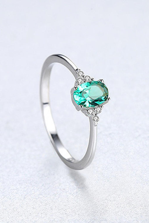 Dazzling Zircon and Gold-Plated Sterling Silver Ring - Exquisite Statement Piece