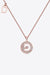 Dazzling Moissanite Gem Pendant Necklace - Sterling Silver & 18K Rose Gold Plated