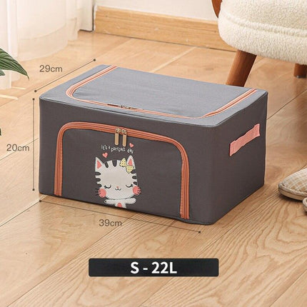 22L Waterproof Storage Organizer for Clothes & Quilts - Sturdy Oxford Fabric..