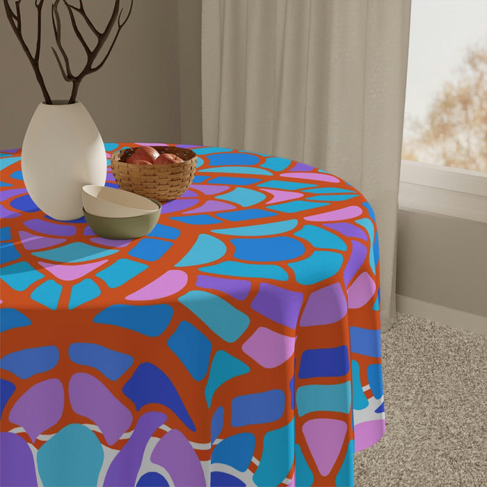 Elegant Mosaic Square Tablecloth - Luxe Dining Décor by Maison d'Elite - 55.1 x 55.1 (140cm x 140cm)