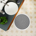 Abstract Illusion Circle Bathroom Rug crafted from Polyester Fabric