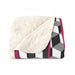 Geometric Art Sherpa Fleece Blanket with Vibrant Highlights