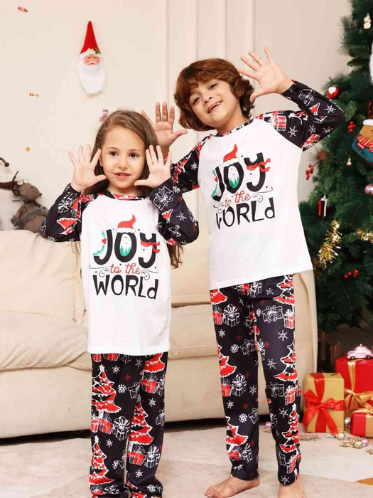JOY TO THE WORLD Graphic Two-Piece Set Trendsi