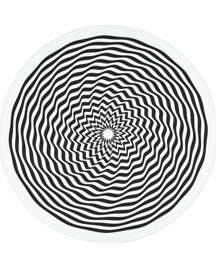 Illusionary Circle Bath Mat - Abstract Polyester Design