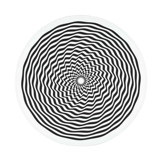 Illusionary Circle Bath Mat - Abstract Polyester Design