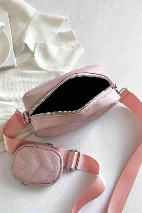 Elegant Mini Faux Leather Shoulder Bag Set