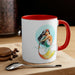 Maison d'Elite Mermaid Accent Coffee Mug, 11oz-Kitchen & Dining›Tabletop›Glassware & Drinkware›Cups, Mugs & Saucers›Coffee & Latte Mugs-Maison d'Elite-Red-11oz-Très Elite