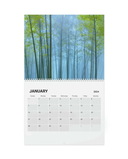 Serenity Splendor 2024 Wall Calendar - Artistic Beauty for a Calming Year