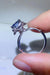 Sterling Silver Lab Diamond Ring with Moissanite Accents - 2 Carat Brilliance