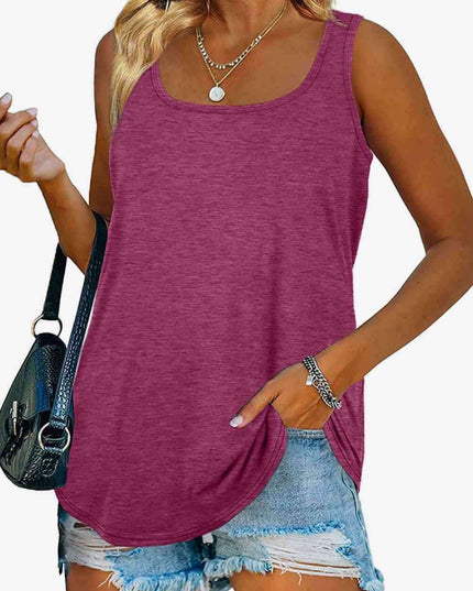 Stylish Curved Hem Square Neck Tank: Your Go-To Wardrobe Essential