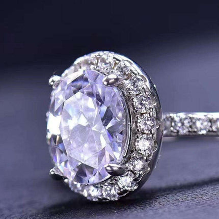 Modern Elegance Sterling Silver Ring with Lab-Grown Diamond and Zircon - Timeless Beauty