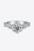 Elegant Lab Grown Diamond Sterling Silver Ring with Moissanite and Zircon Accents - Certificate and Warranty Included