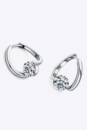 2 Carat Moissanite 925 Sterling Silver Heart Earrings-Trendsi-Gold-One Size-Très Elite