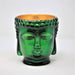 24K Pure Gold-Lined Green Emerald Glass Buddha Candle - Luxurious Scent and Exquisite Design