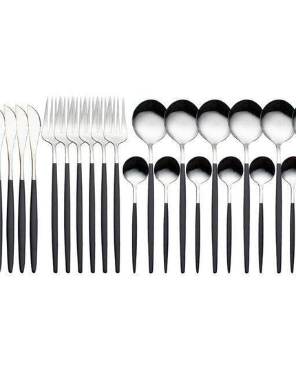 Sophisticated 24-Piece Premium Stainless Steel Cutlery Set in Elegant Gift Box