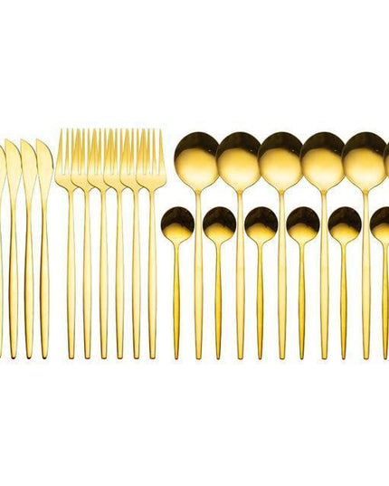 Sophisticated 24-Piece Premium Stainless Steel Cutlery Set in Elegant Gift Box