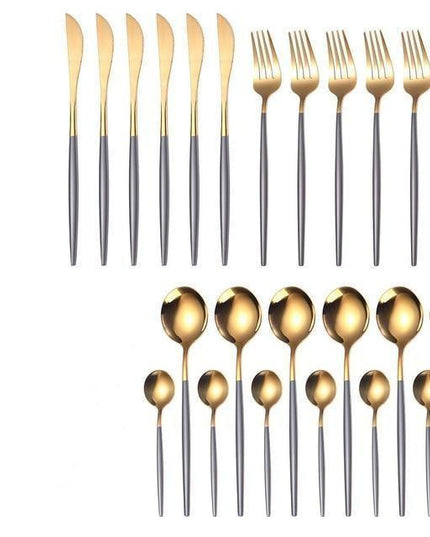 Sophisticated 24-Piece Premium Stainless Steel Cutlery Set in Elegant Gift Box