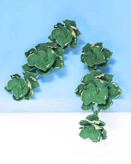 Chic Floral Zinc Alloy Dangle Earrings - Style Elevation