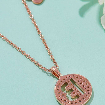 Radiant Moissanite Gemstone Pendant Necklace - Opulent Sterling Silver & 18K Rose Gold