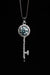 Elegant Sterling Silver Key Necklace with 1 Carat Lab-Diamond - Sophisticated Beauty