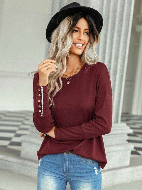 Trendy Drop Shoulder Top - Essential Casual Wear for Women