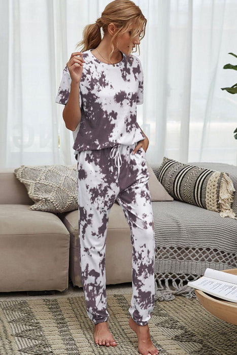 Laid-Back Tie-Dye Lounge Set with Joggers