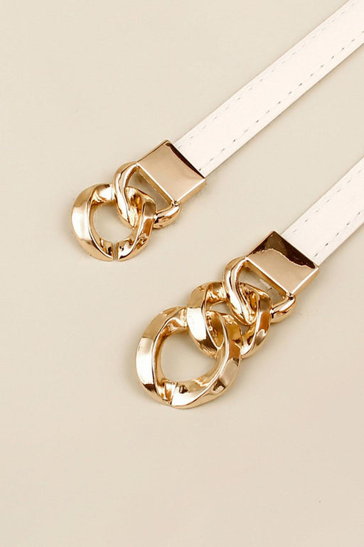 Chic PU Skinny Belt with Adjustable Fit